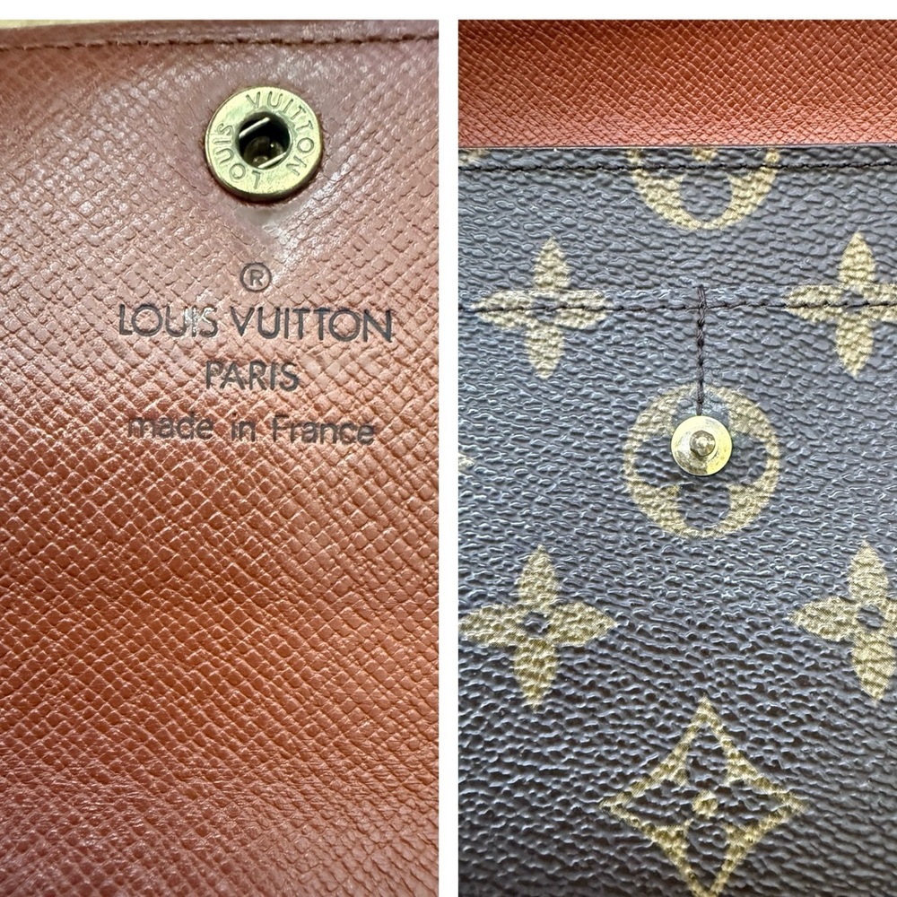 Louis Vuitton Sarah Portefeuille Monogram Coated Canvas Long Wallet LV with COA - Picture 5 of 16